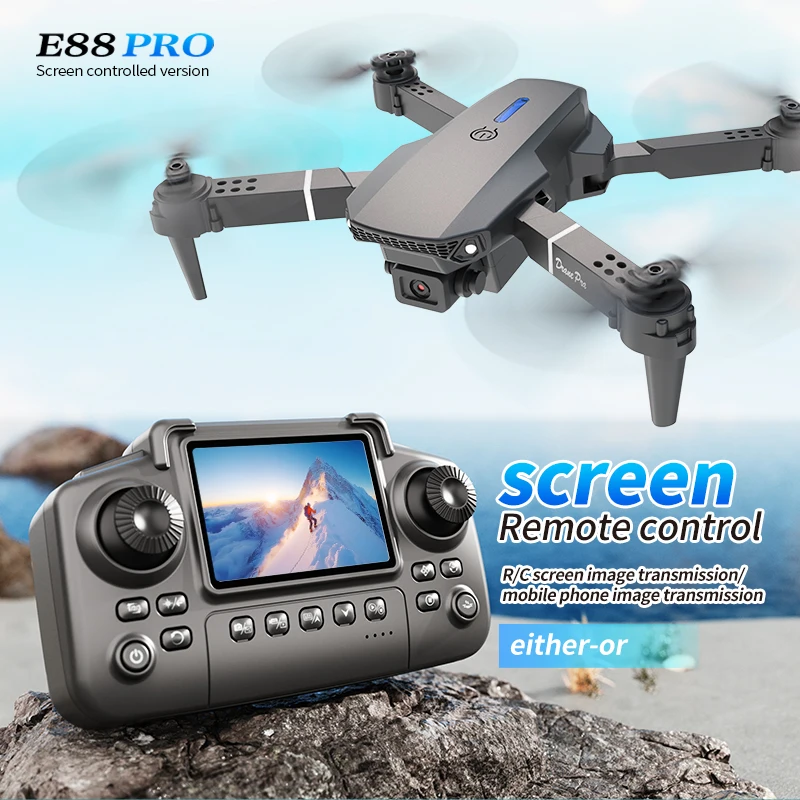 Drone Kit Professional - Drone E88 PRO Profesional dengan Layar