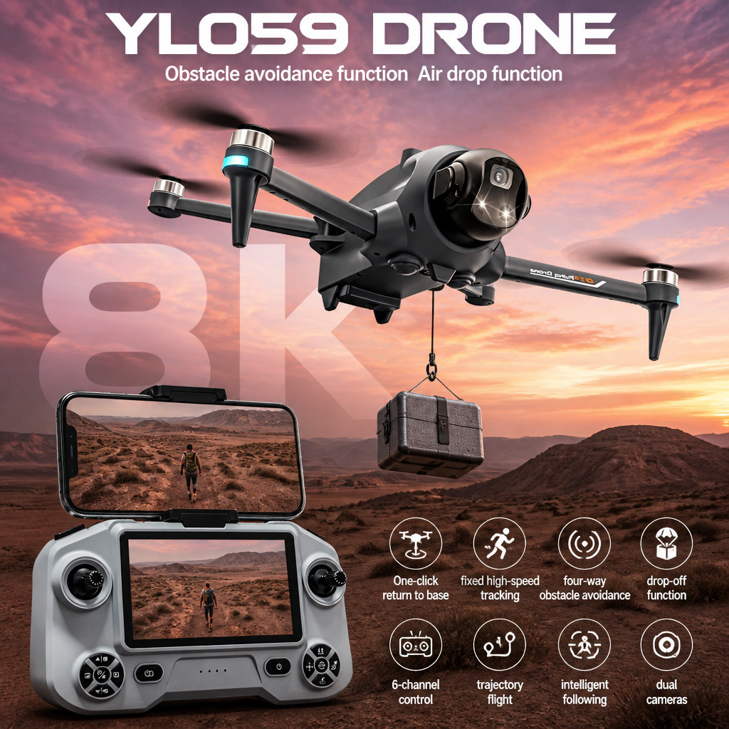 Drone Kit With Camera - Drone Potensic GPS Auto Return Penghindar